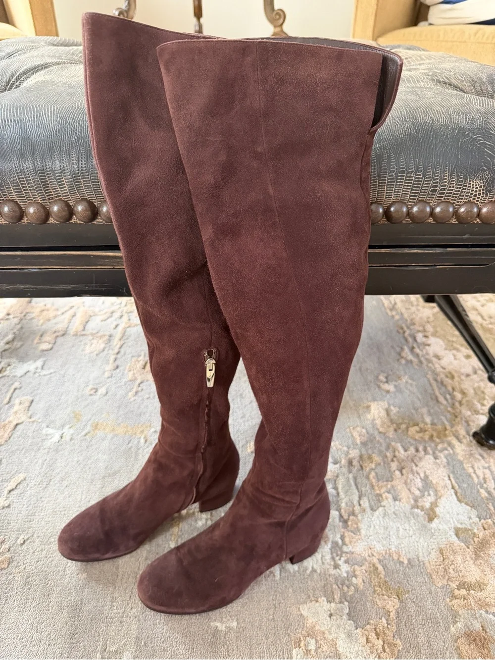 Gianvito Rossi Soft Dark Brown Suede High boots